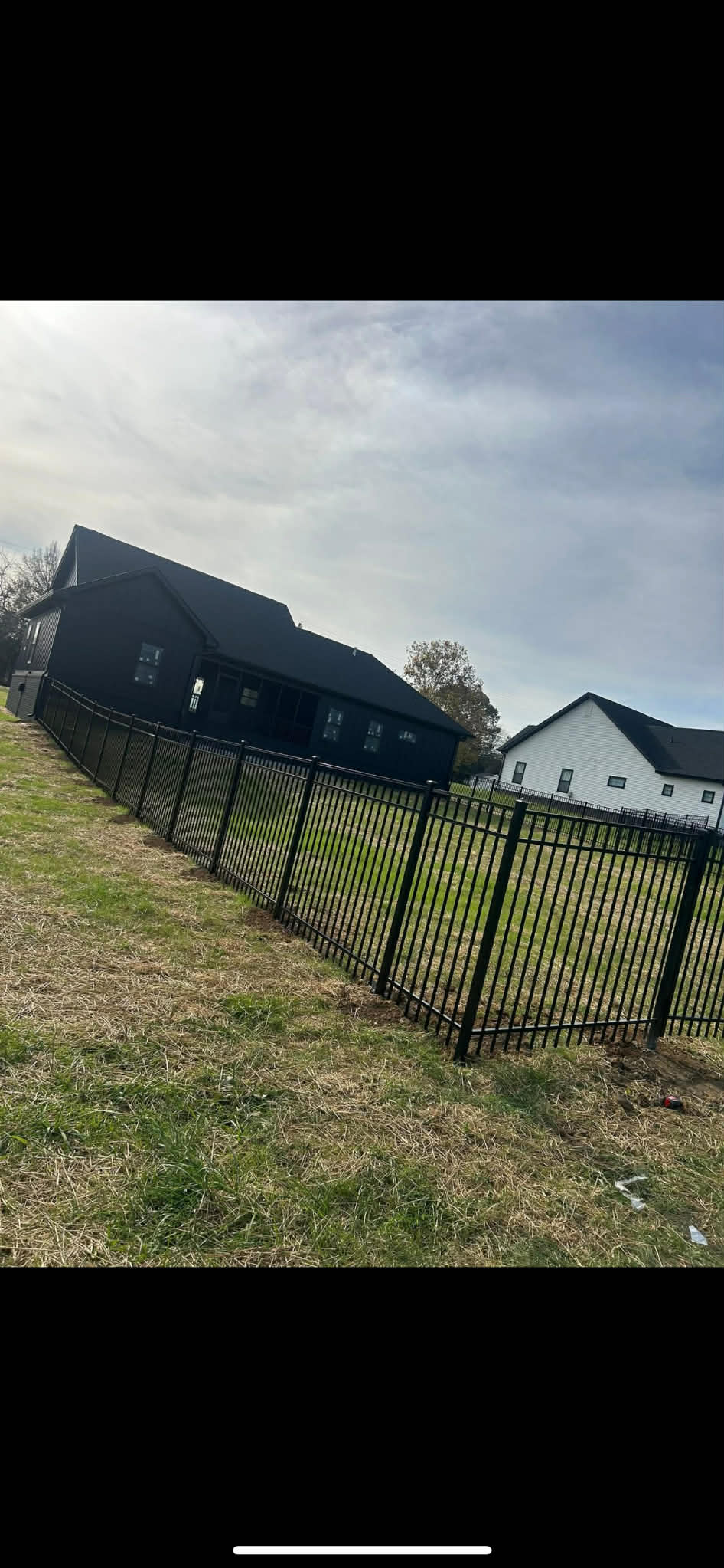 Black Aluminum Estate Fence