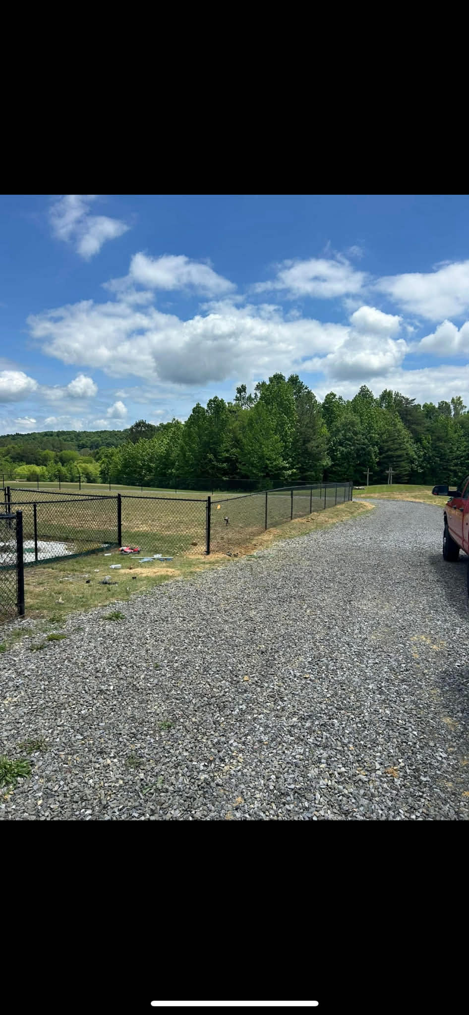 Black Chain Link Property Line